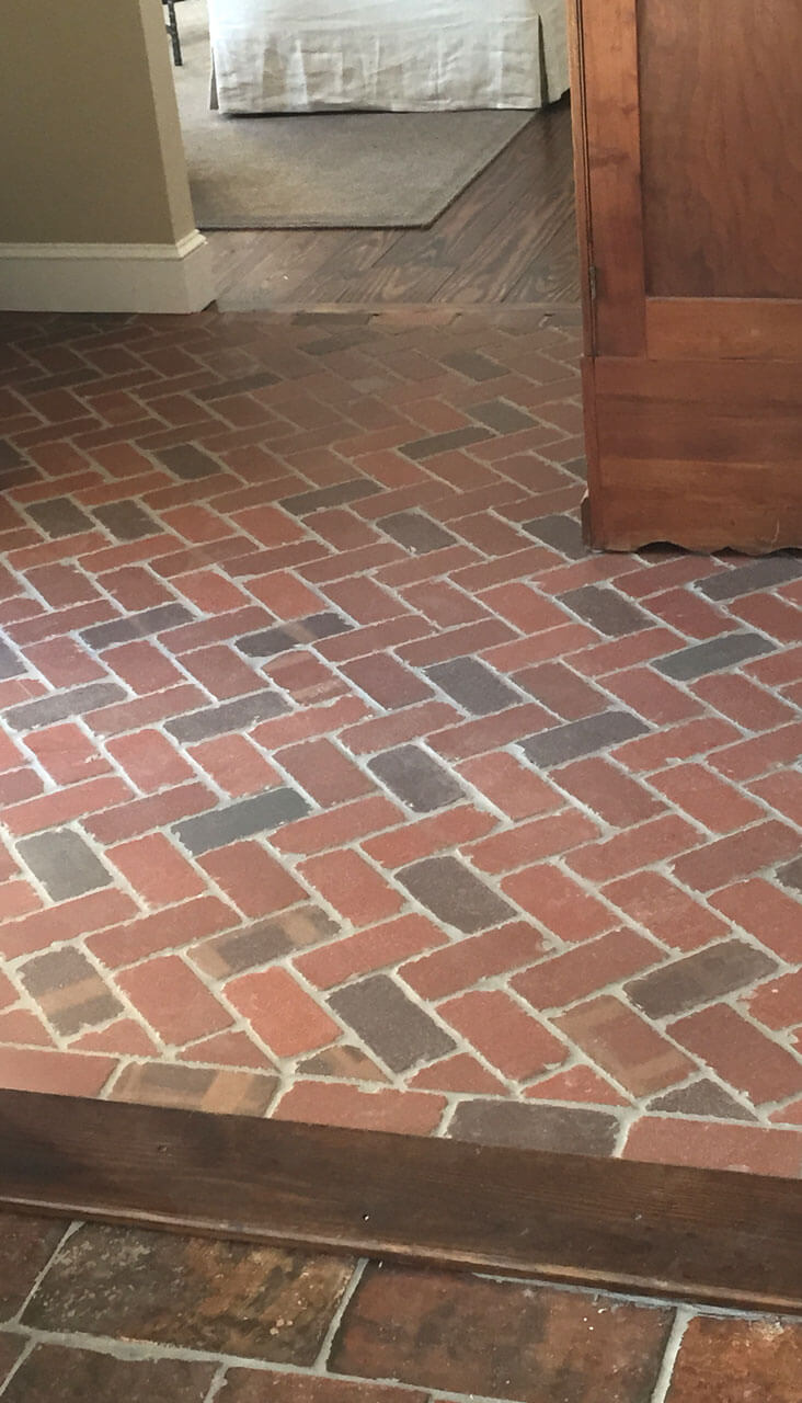 Marion Ceramics Tumbled Thin Pavers, Thin Brick Tile Flooring
